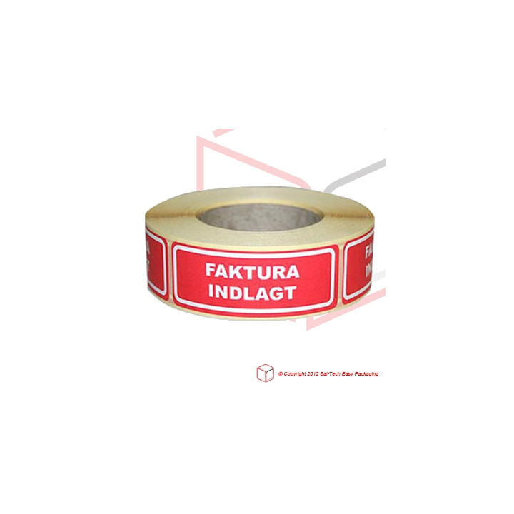 Label - Faktura indlagt